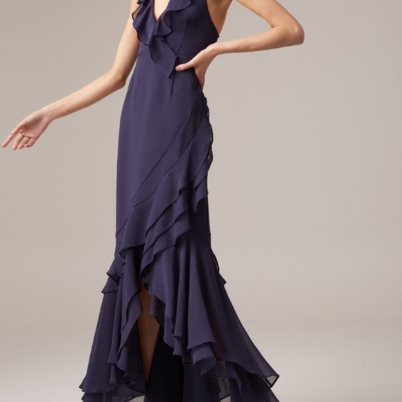 C/MEO COLLECTIVE Navy Be About You Gown Size S - Picture 2 of 14